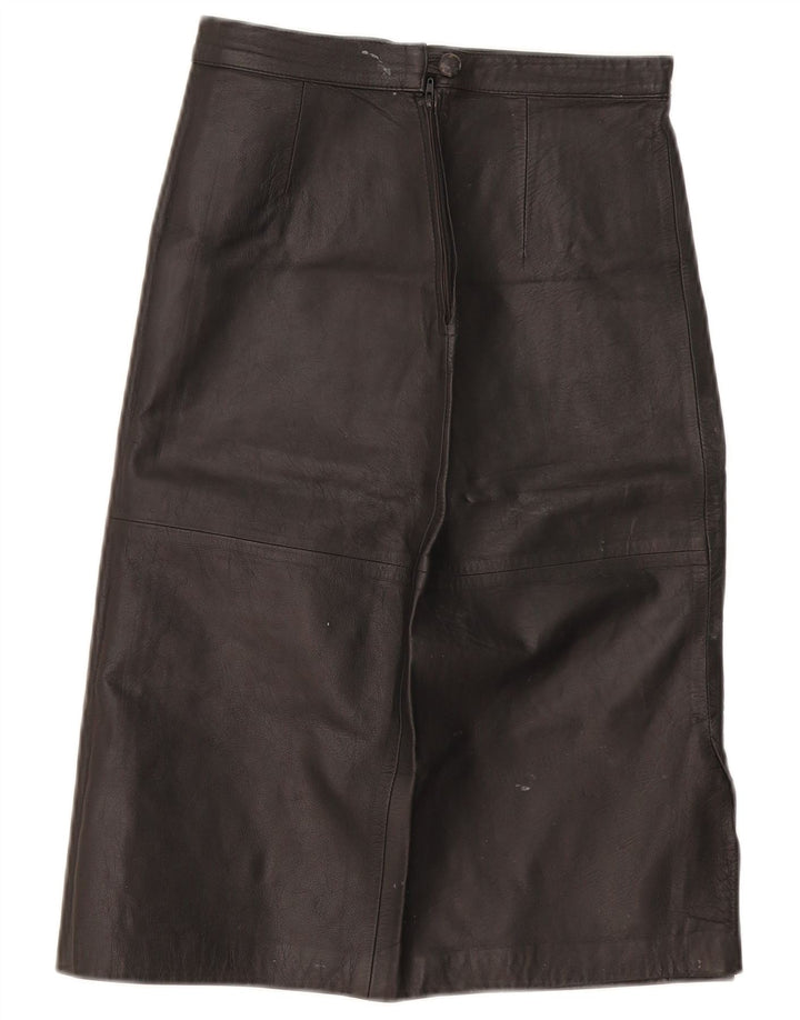 Vintage Damen Lederrock W28 Medium Schwarz