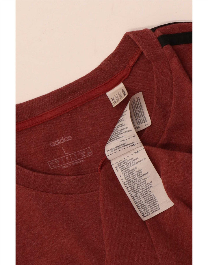 Adidas Herren T-Shirt Top Große rote Baumwolle