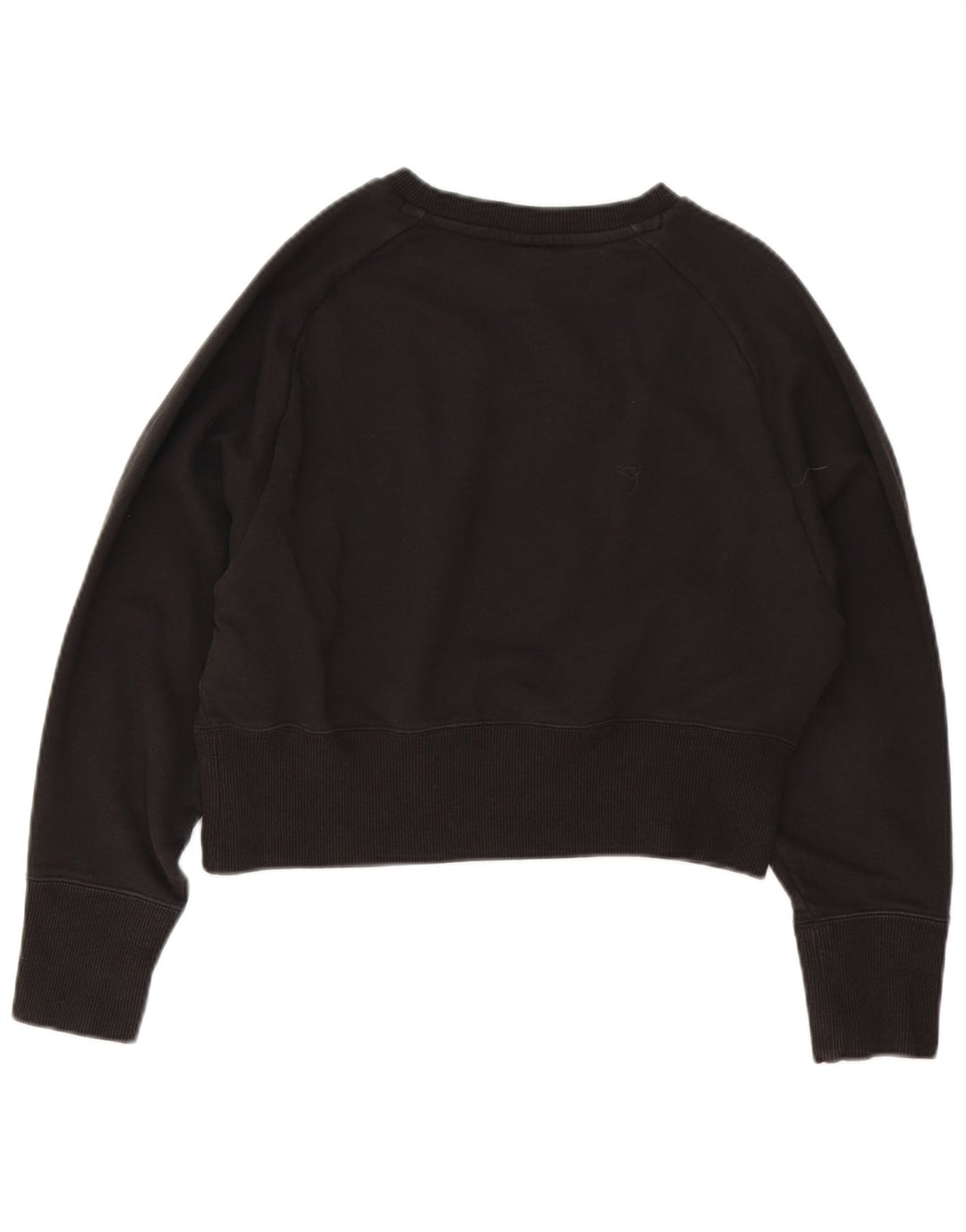 Puma Womens Graphic Crop Sweatshirt Pullover UK 14 Mittelschwarze Baumwolle