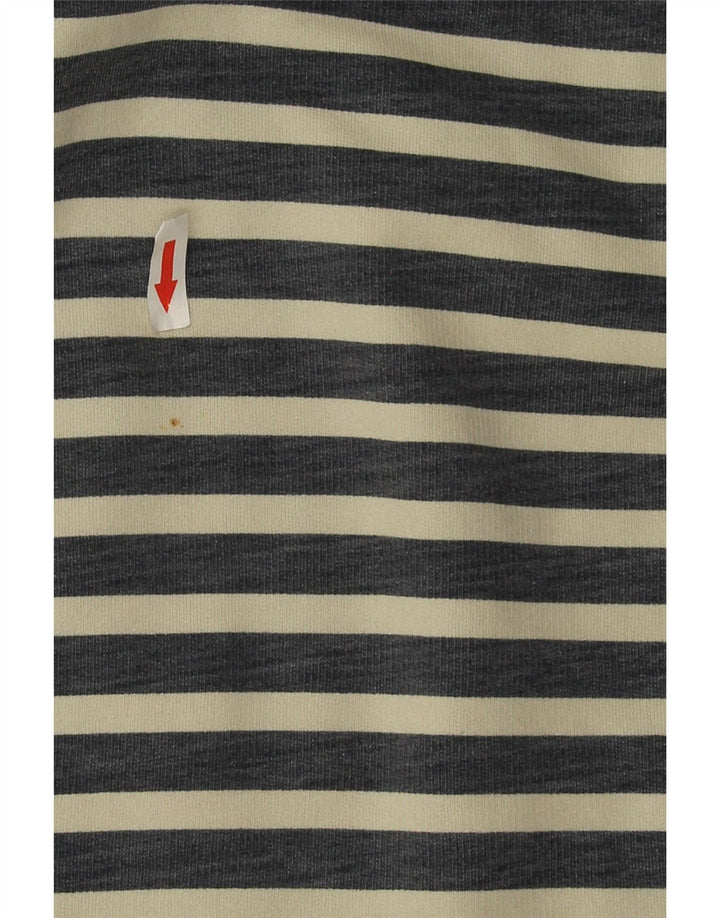 Fat Face Herren-Sweatshirt mit Rollkragen, klein, blau gestreift, Baumwolle