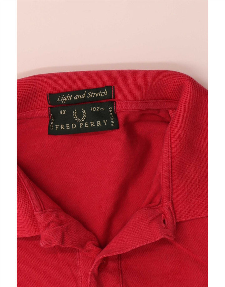 Fred Perry Herren-Poloshirt aus mittelroter Baumwolle