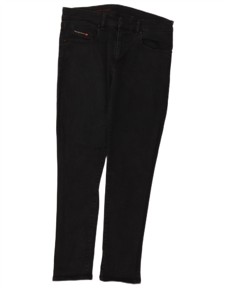 Diesel Herren Slim Jeans W32 L29 Schwarze Baumwolle