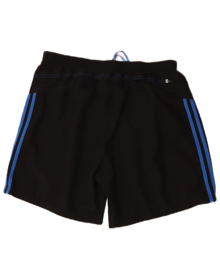 Adidas Herren Climalite Sportshorts, groß, schwarzes Farbblock-Polyester