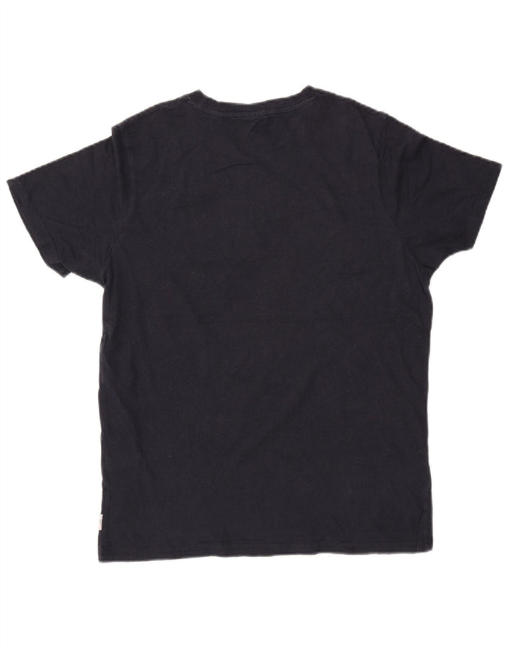 JACK & JONES Herren-T-Shirt mit Grafik, mittlere marineblaue Baumwolle