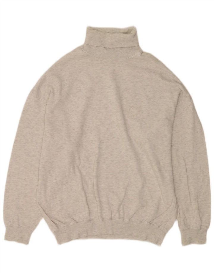 C & A Rollkragenpullover für Herren, groß, grau meliert, Baumwolle
