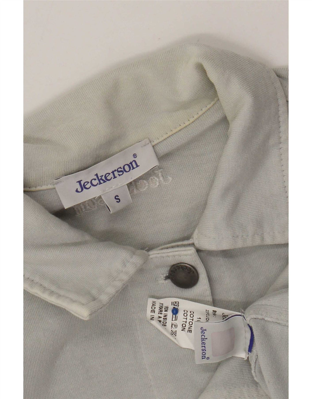 Jeckerson Damen Bomberjacke UK 10 Small Blaue Baumwolle