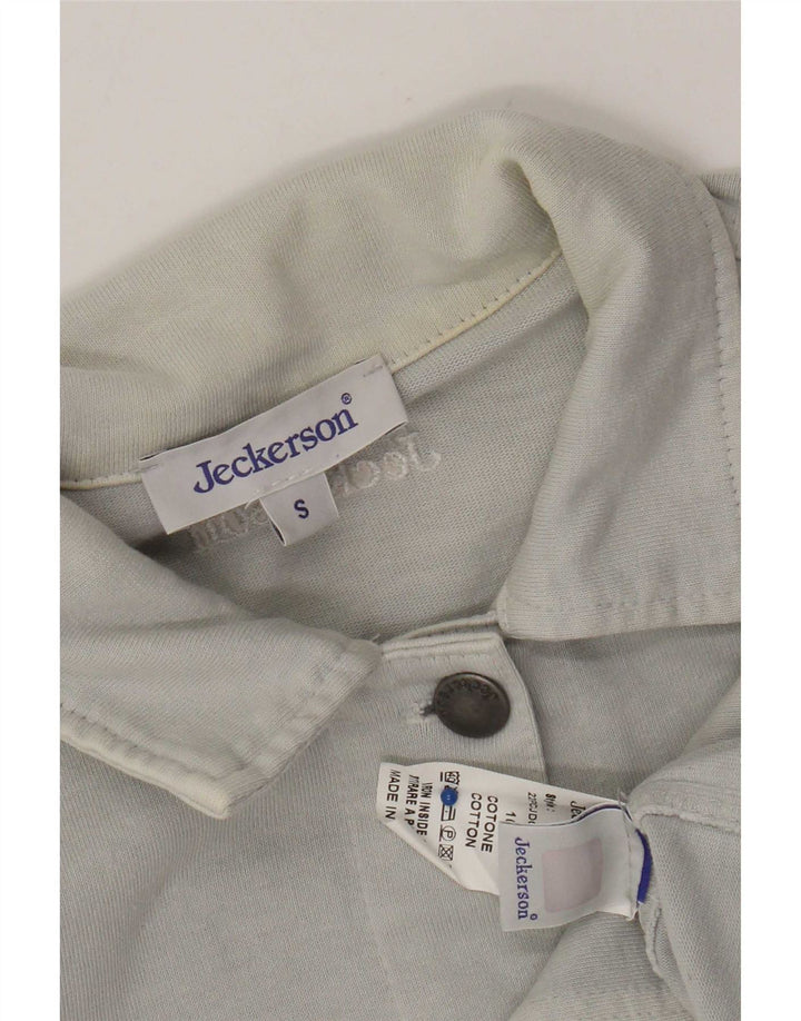Jeckerson Damen Bomberjacke UK 10 Small Blaue Baumwolle