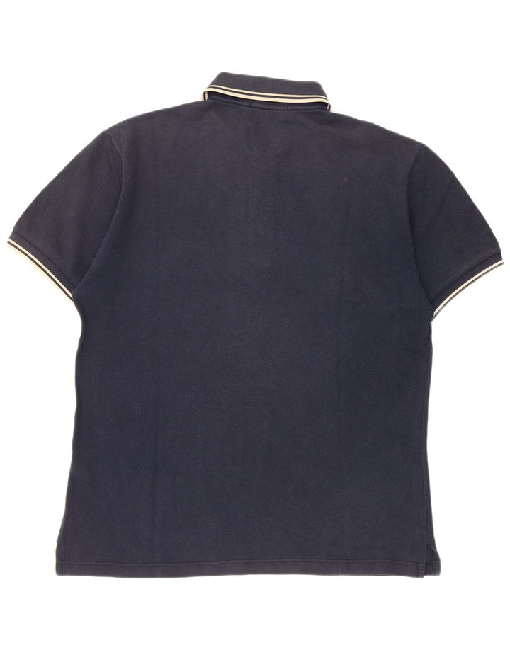 Fred Perry Herren-Poloshirt aus mittelblauer, gestreifter Baumwolle
