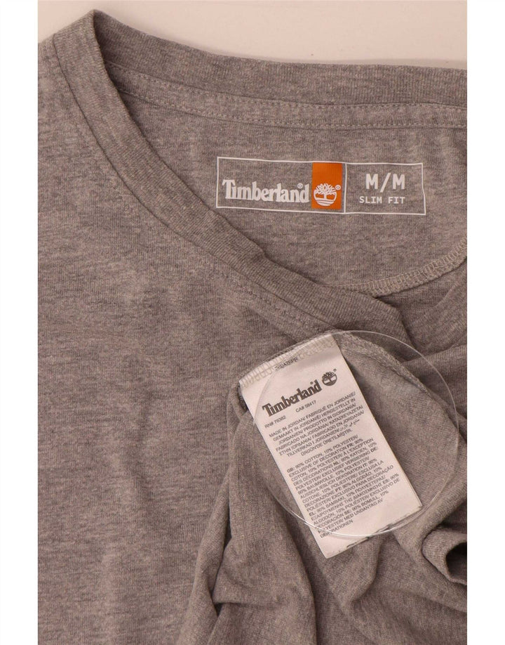 Timberland Slim Fit T-Shirt-Oberteil für Herren aus mittelgrauer Baumwolle