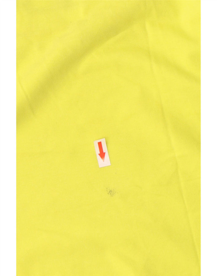 Diesel Herren Grafik T-Shirt Top XL Gelb Baumwolle