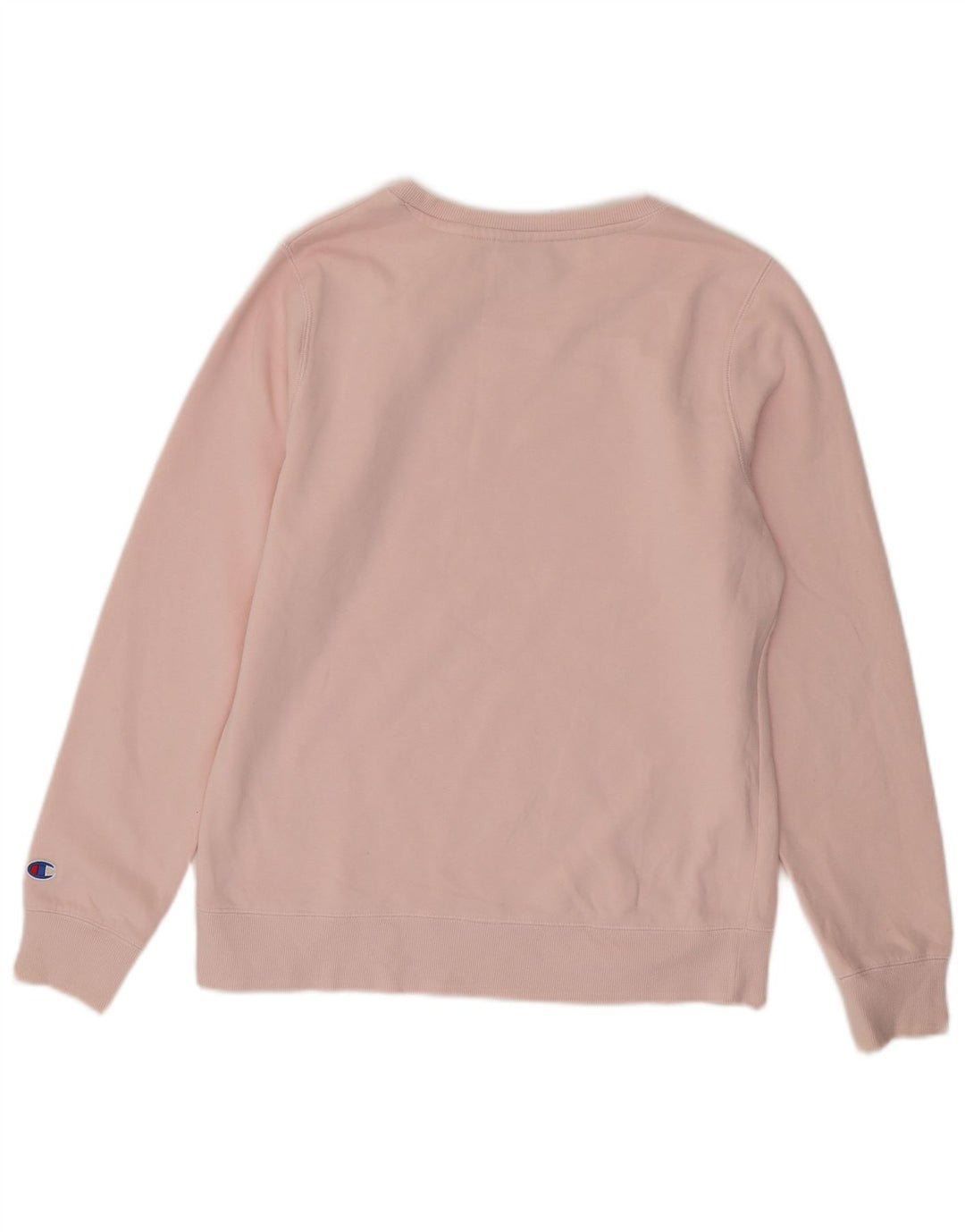 Champion Womens Graphic Sweatshirt Pullover UK 14 Mittelrosa Baumwolle