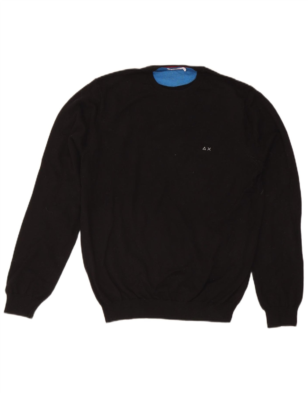 Sun68 Herren-Pullover mit Rundhalsausschnitt, mittelschwarze Wolle