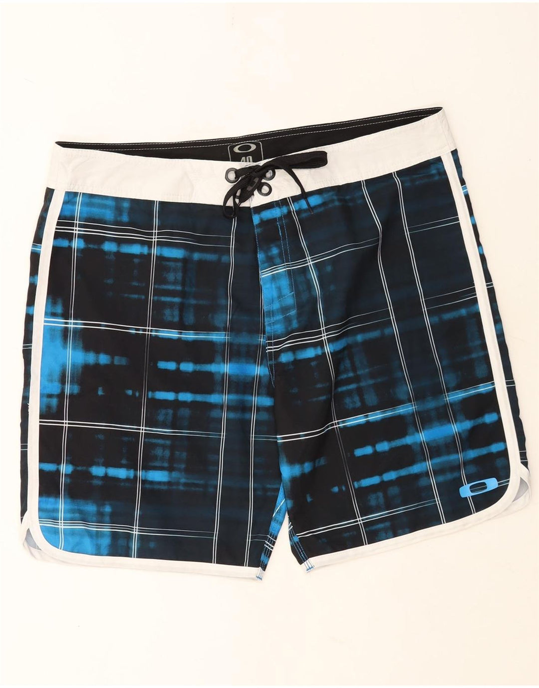 Oakley Herren-Badeshorts XL, marineblau, kariert, Polyester