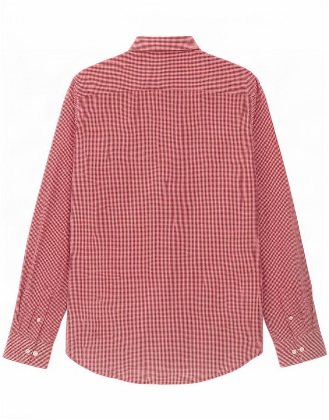French Connection Herren-Hemd, klein, rot, Gingham-Baumwolle