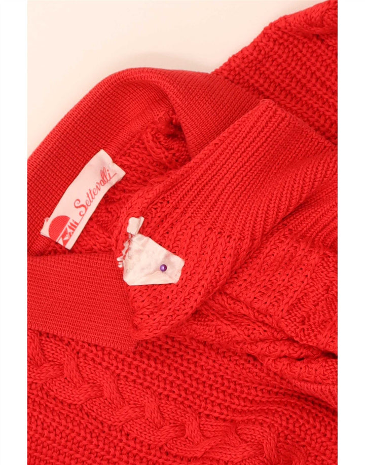 Vintage Herren Rollkragenpullover Pullover Große rote Baumwolle