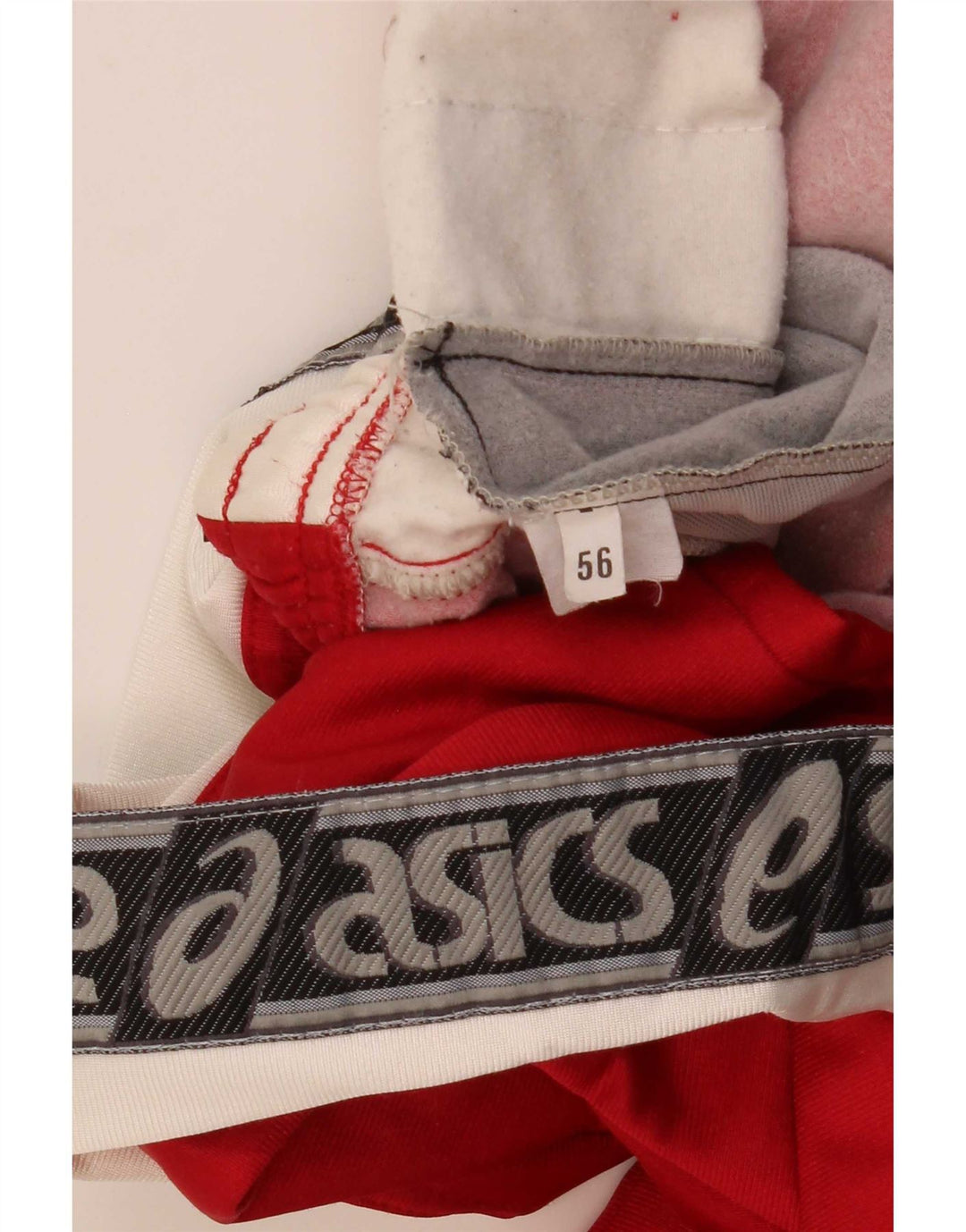 Asics Herren-Trainingshose mit Grafik, IT 56 XL, rotes Colourblock-Polyamid