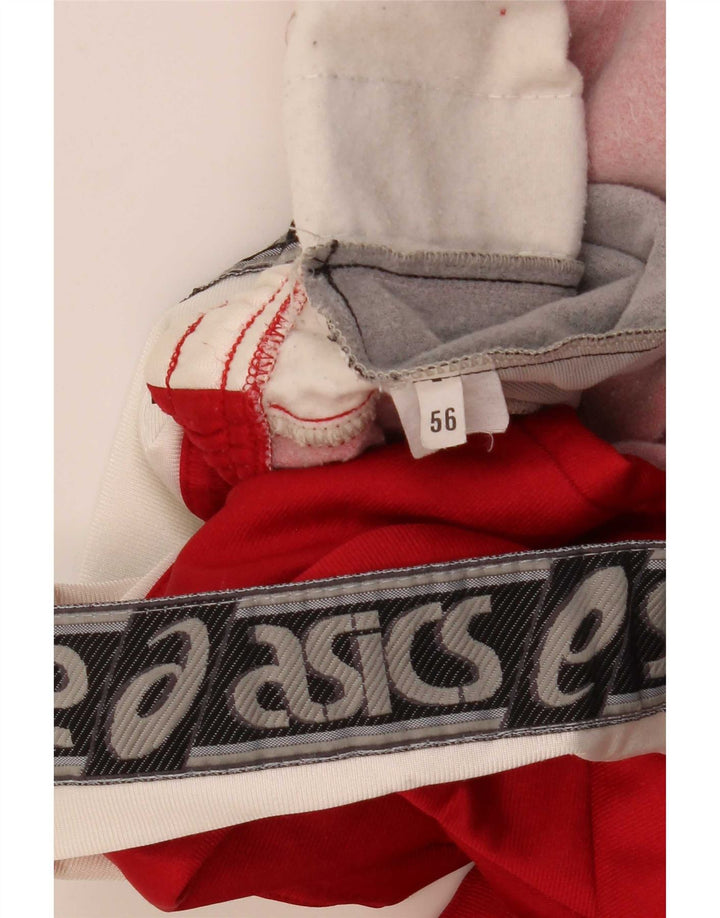 Asics Herren-Trainingshose mit Grafik, IT 56 XL, rotes Colourblock-Polyamid