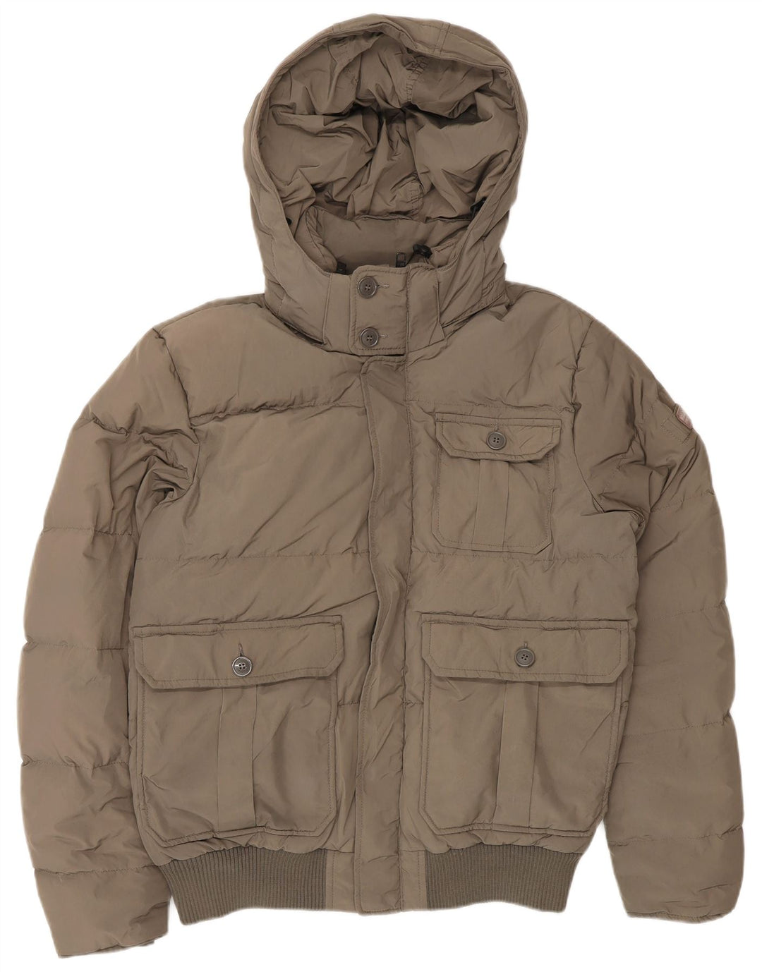 Woolrich Herren-Jacke mit Kapuze, gepolstert, Größe 36, Khaki