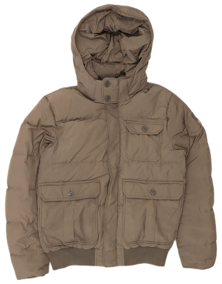 Woolrich Herren-Jacke mit Kapuze, gepolstert, Größe 36, Khaki