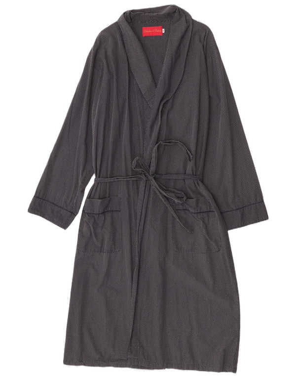 Debenhams Langärmliges Robe-Wickelkleid für Damen, UK 14, mittleres Marineblau gepunktet