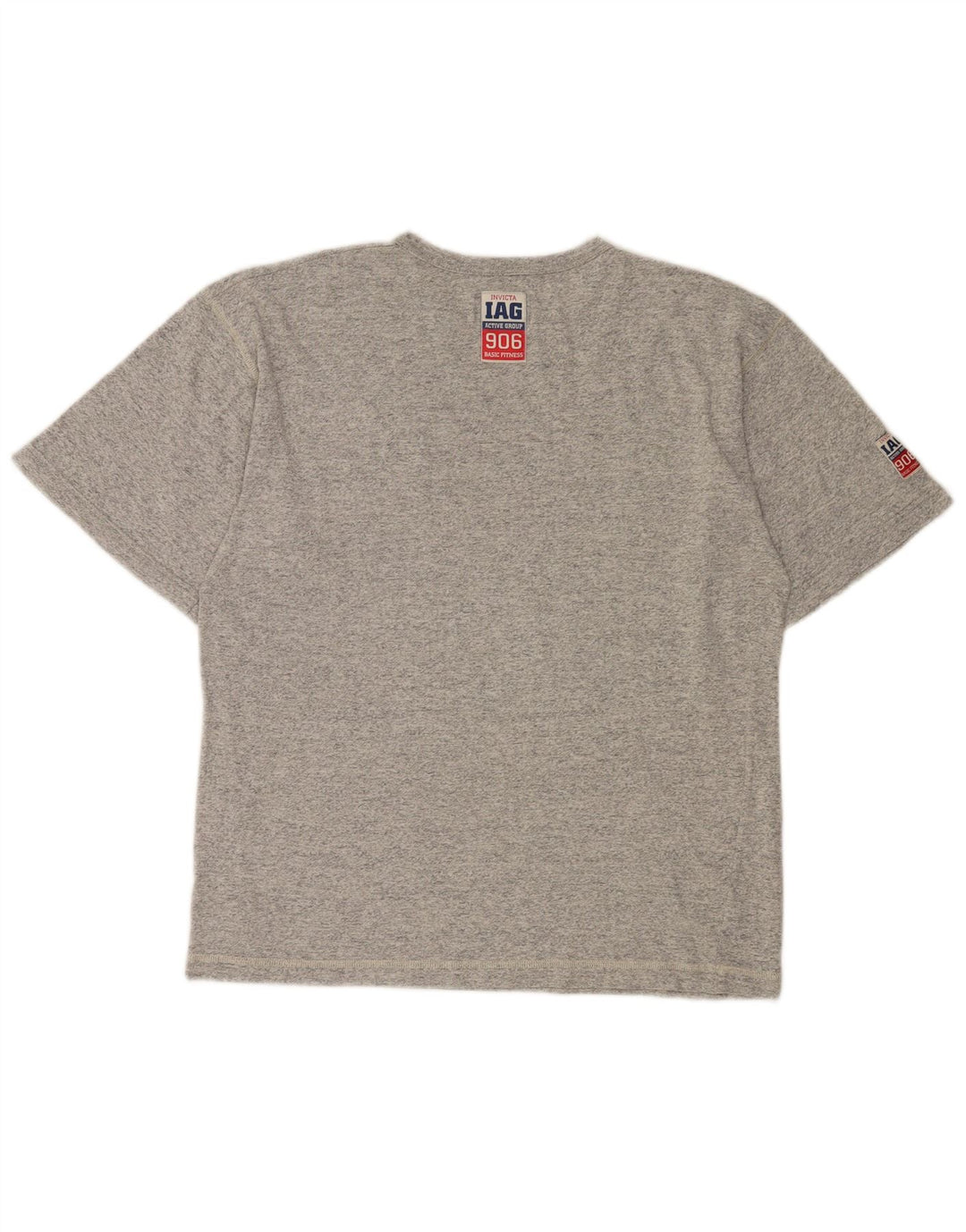 Invicta Herren-T-Shirt mit Grafik, Größe S, grau gesprenkelte Baumwolle