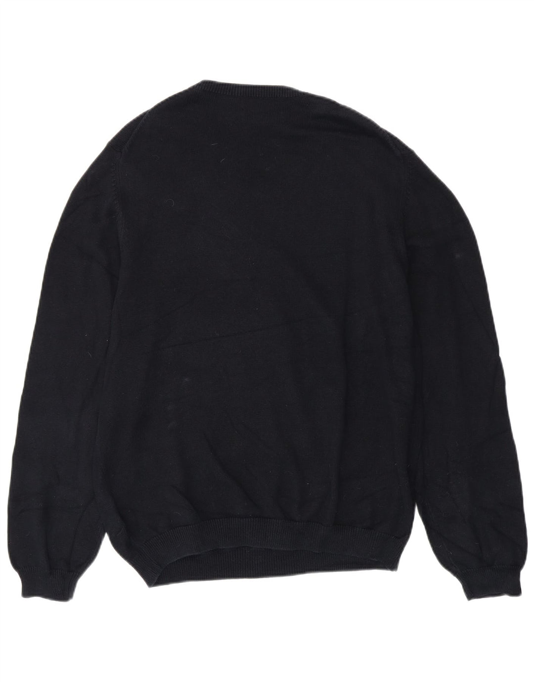 EDDIE BAUER Herren-Pullover mit V-Ausschnitt, groß, marineblaue Baumwolle