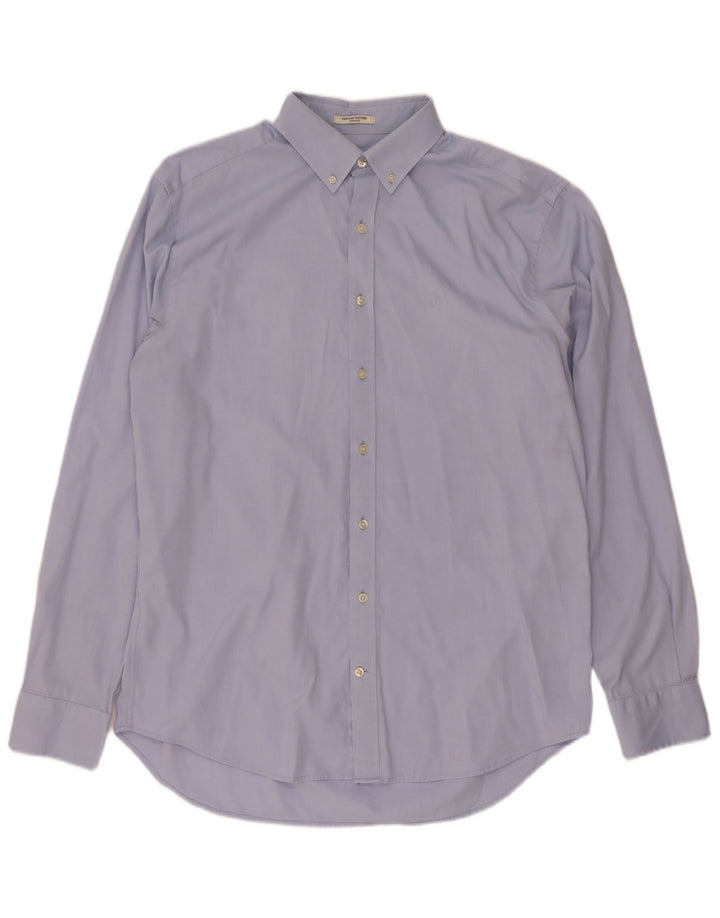 Gant Herren-Hemd mit normaler Passform, Größe 41/42, 16 1/2, große blaue Baumwolle