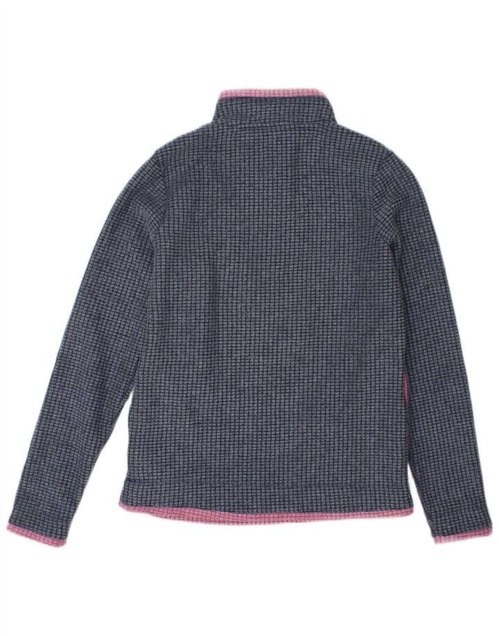 Weird Fish Damen-Fleecepullover mit Reißverschluss am Hals, Gr. 8, Blau, Polyester