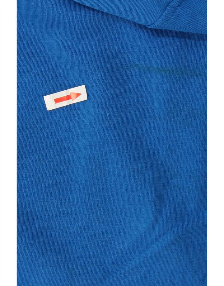 Ellesse Herren-Kapuzenpullover mit grafischem Reißverschluss, mittelblaue Baumwolle