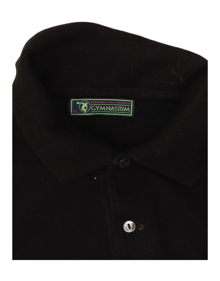 GYMNASIUM Mens Polo Shirt XL Black Vintage Gymnasium and Second-Hand Gymnasium from Messina Hembry 