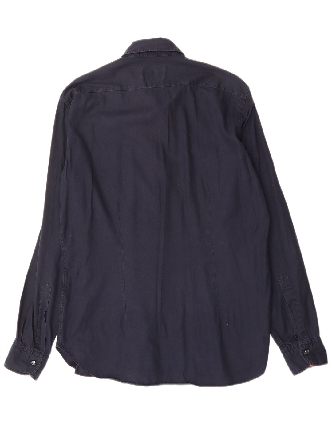 AQUASCUTUM Herrenhemd Größe 16 1/2 42 Große marineblaue Baumwolle