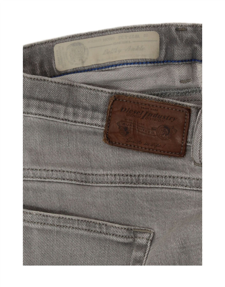 Diesel Damen Belthy Distressed Denim Shorts W27 Small Graue Baumwolle
