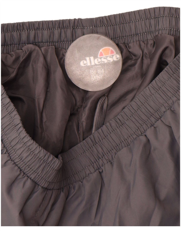 Ellesse Jungen-Trainingsanzughose mit grafischem Muster, 13–14 Jahre, graues Polyester