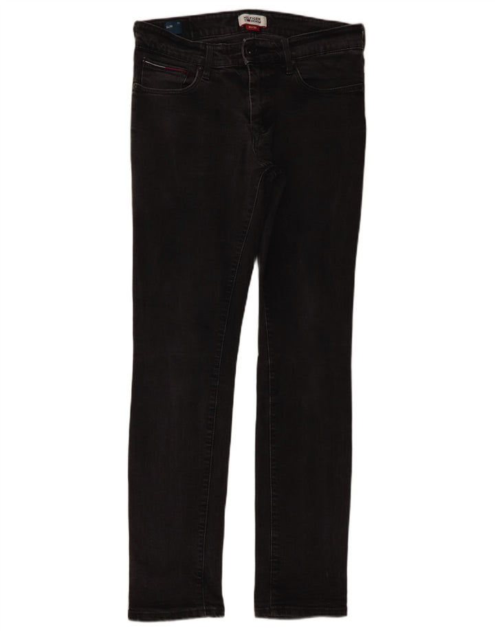 Tommy Hilfiger Herren Slim Jeans W32 L32 Schwarz Baumwolle