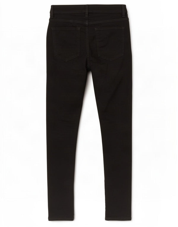 Marks & Spencer Damen Skinny Jeans UK 10 Small W28 L26 Schwarze Baumwolle
