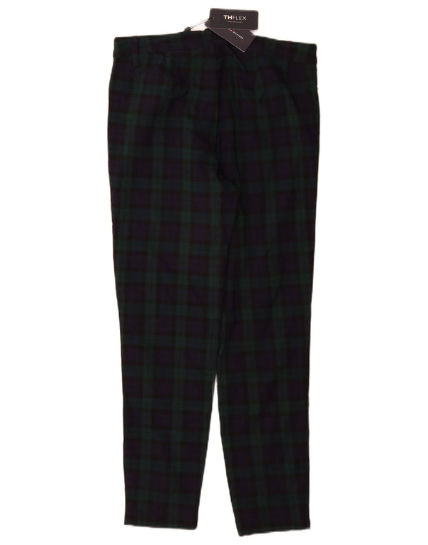 Tommy Hilfiger Damen Chinohose US 6 Medium W28 L28 Grün kariert