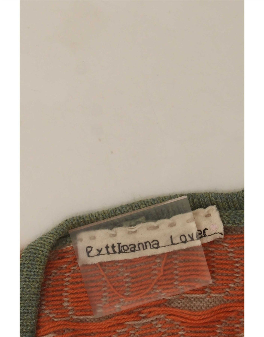 Vintage Damen Longline-Strickjacke mit abstraktem Muster UK 12 Mittelgrau