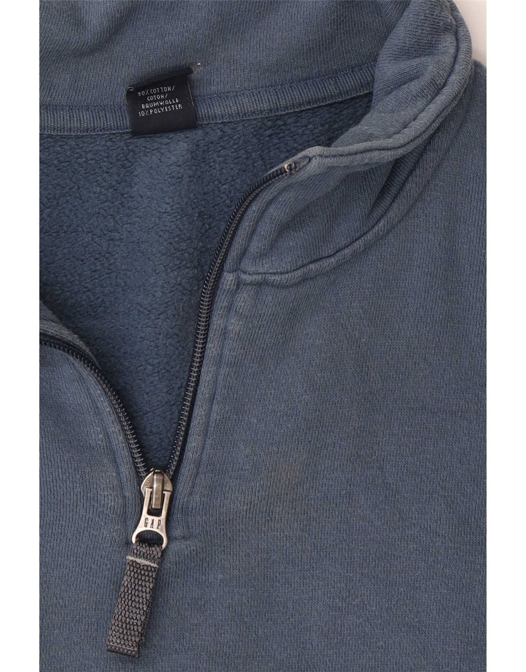 Gap Herren-Sweatshirt mit Reißverschluss am Hals, Größe S, Blau