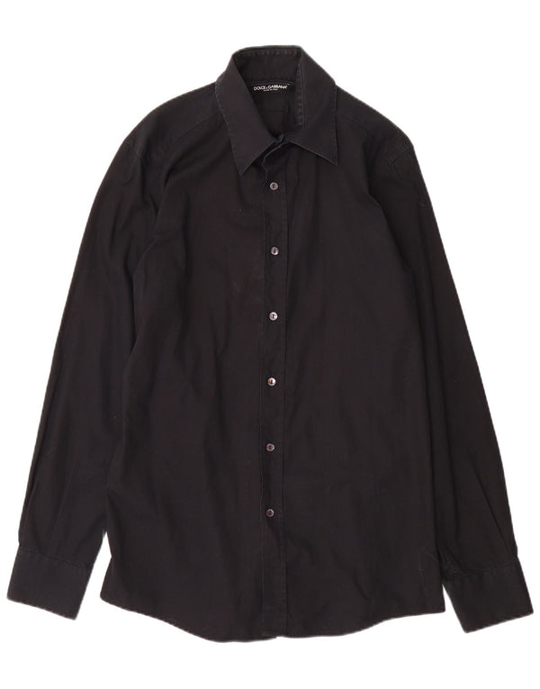 Dolce & Gabbana Herrenhemd Größe 41 16 Large Schwarz