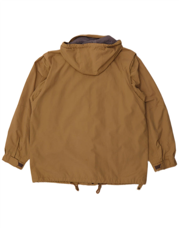Fila Herren-Windbreakerjacke mit Kapuze IT 52 XL Beige Polyester