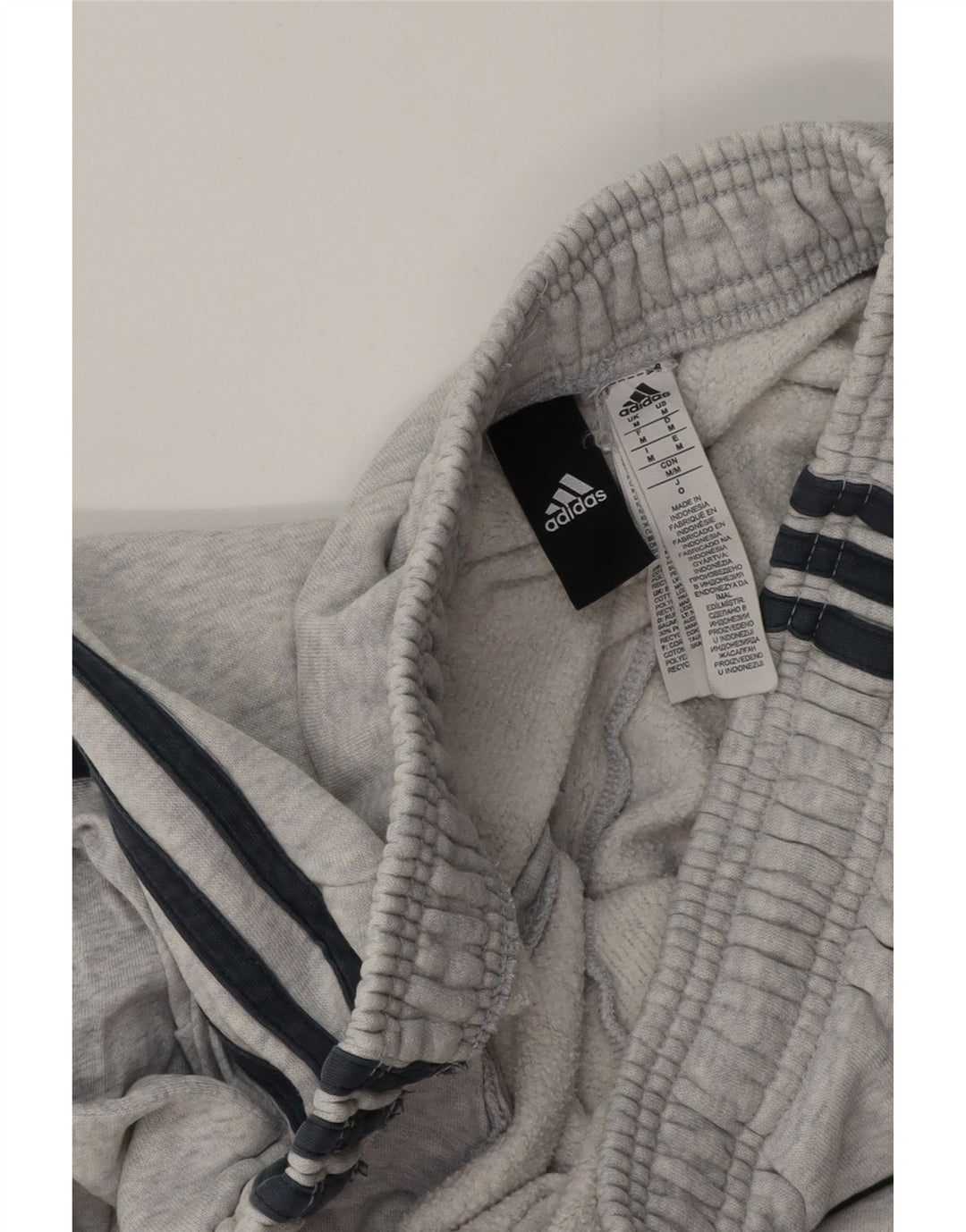 Adidas Herren-Trainingshose, Jogginghose, mittelgrau gefleckte Baumwolle