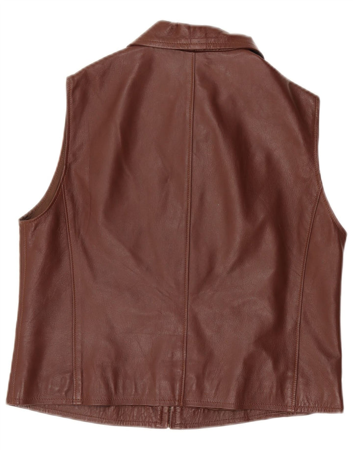 Class Damen Lederweste UK 14 Mittelbraunes Leder