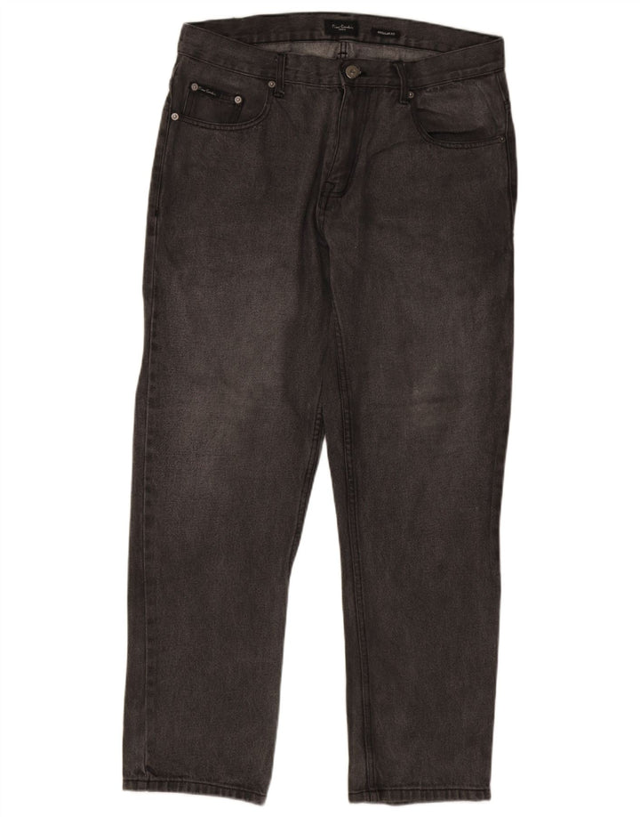 Pierre Cardin Herren-Jeans mit normaler Passform, gerade Passform, W36 L30, graue Baumwolle