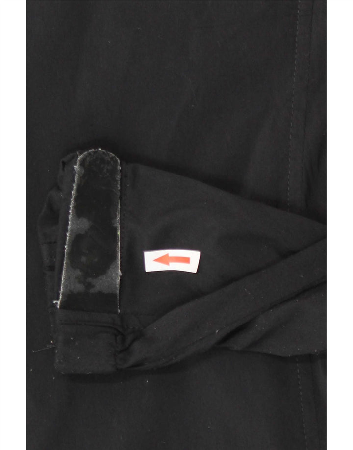 Blauer Damen Regenjacke UK 14 Large Schwarz Polyamid