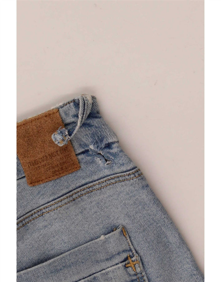 Zara Damen Distressed Slim Jeans EU 38 Small W28 L28 Blau