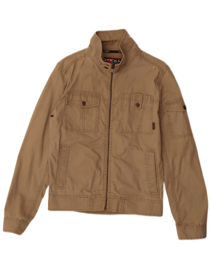 O'NEILL Herren Bomberjacke UK 36 Small Beige Baumwolle