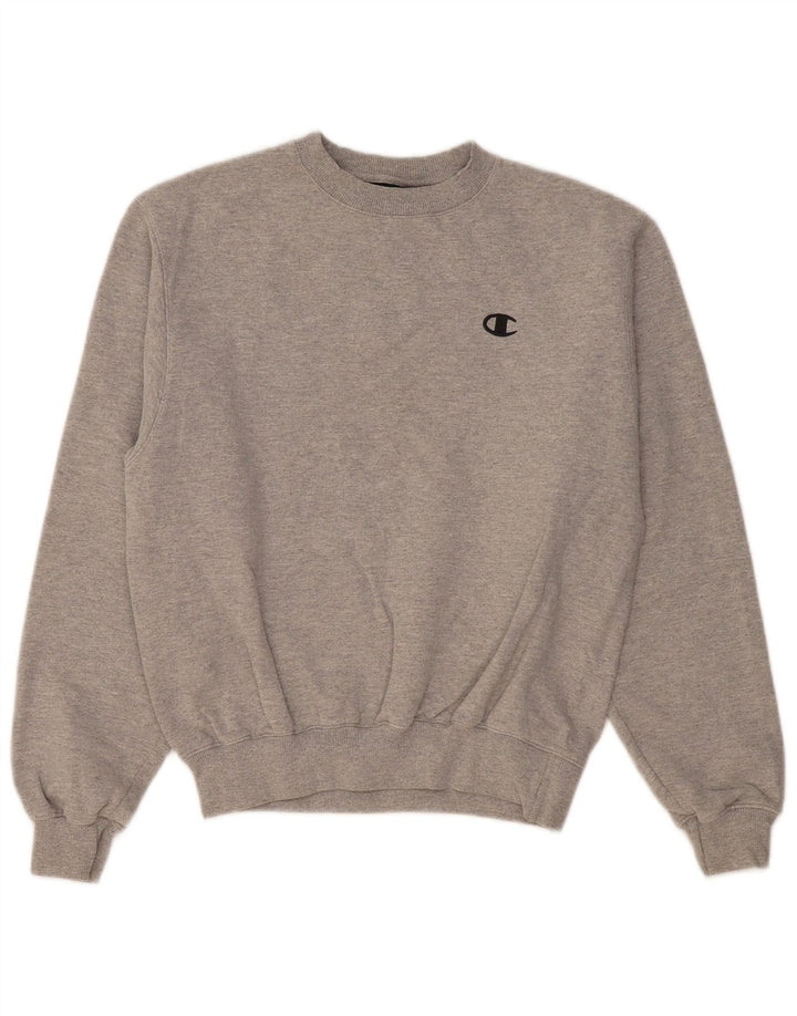 CHAMPION Herren-Sweatshirt-Pullover, klein, grau gesprenkelte Baumwolle