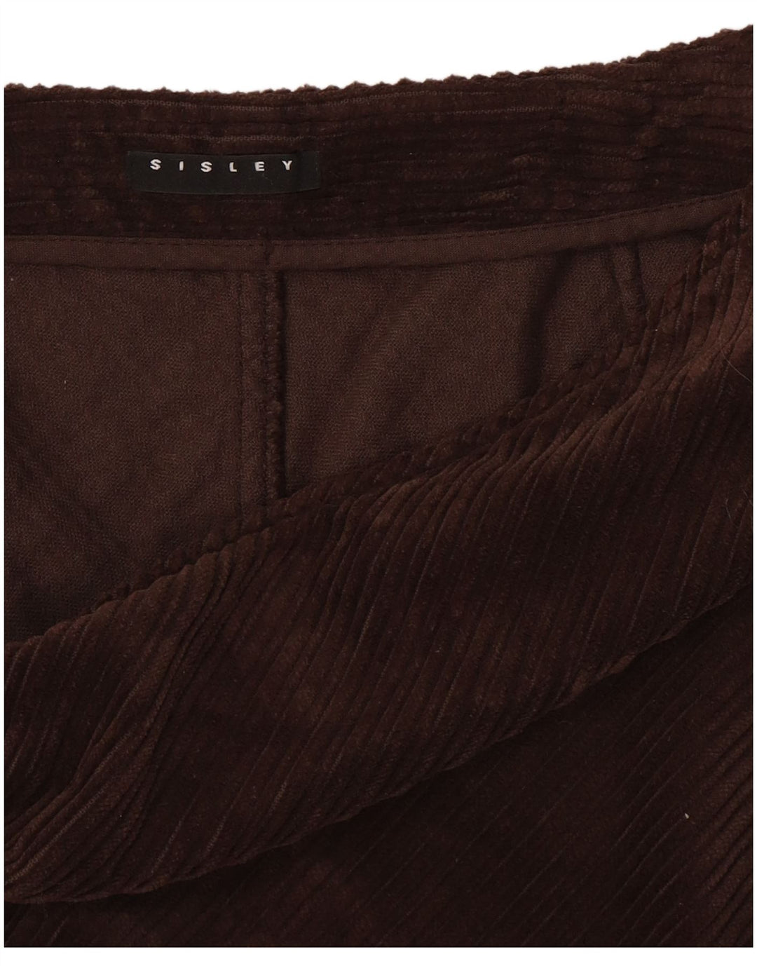 Sisley Damen Cordrock W28 Mittelbraun