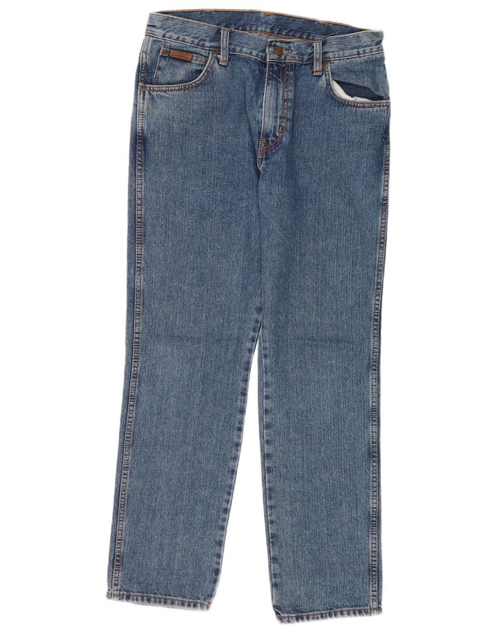 Wrangler Herren Texas Straight Jeans W32 L30 Blaue Baumwolle