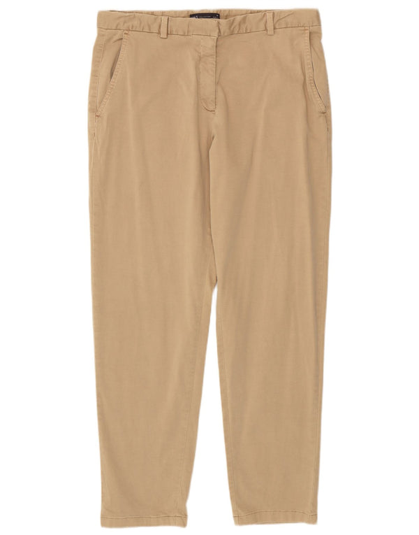Marks & Spencer Damen Slim Chinohose UK 14 Large W34 L29 Beige Baumwolle